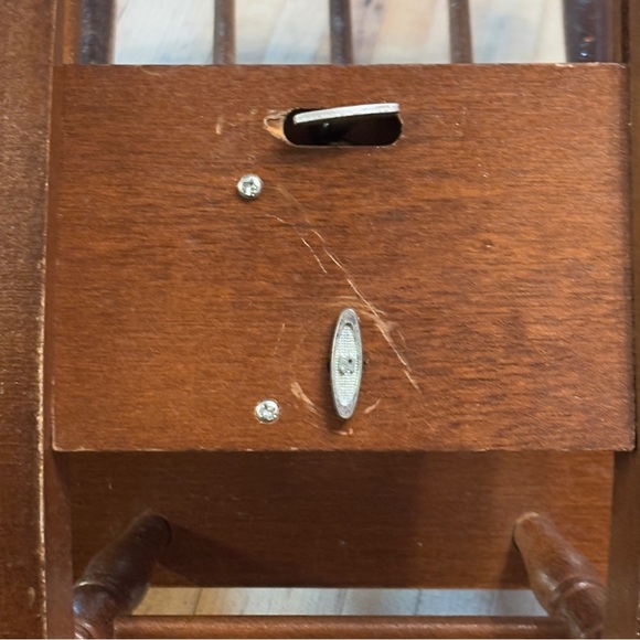 Miniature Doll baby Wooden musical Doll Rocking Chair - Picture 7 of 12